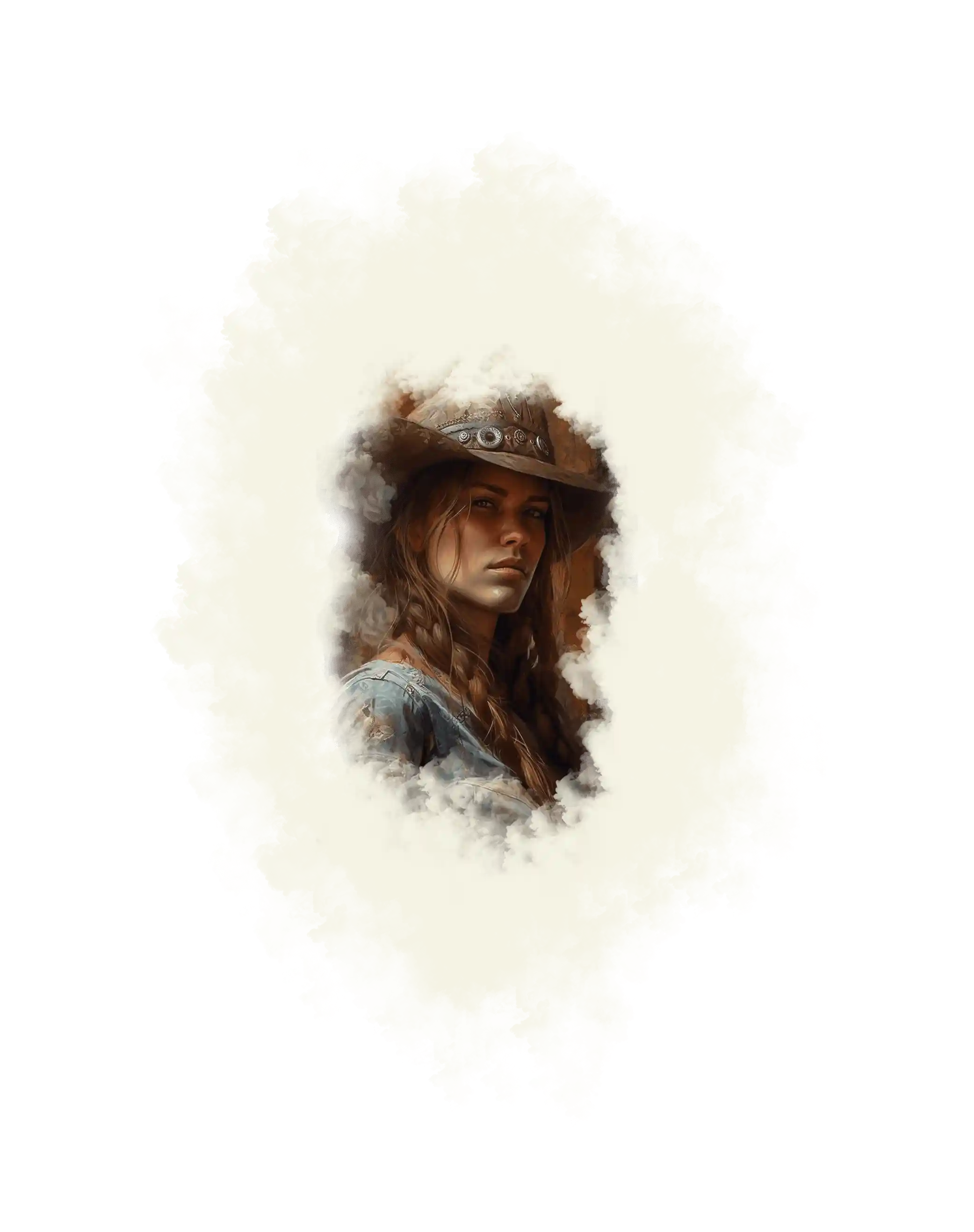 Portrait réaliste de Calamity Jane, légende du Far West