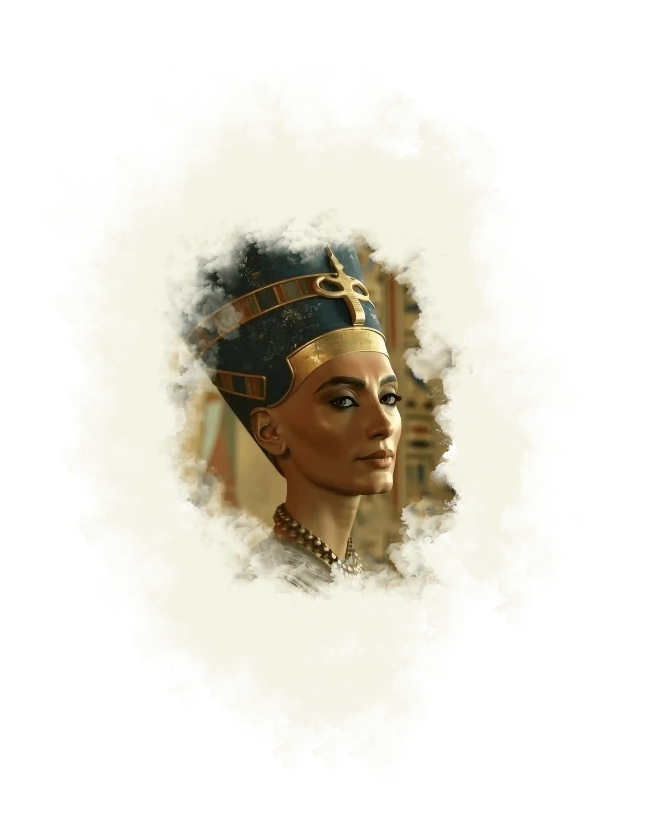 Portrait réaliste de Néfertiti, reine d'Égypte